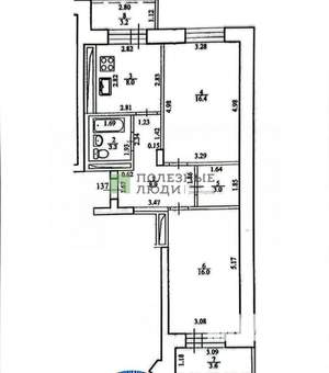 2-к квартира, вторичка, 59м2, 12/12 этаж