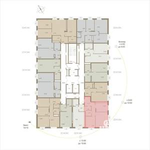 2-к квартира, вторичка, 53м2, 13/20 этаж