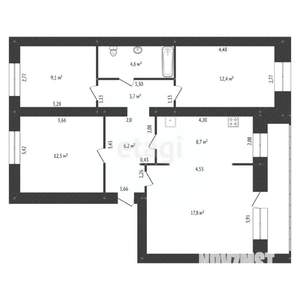 4-к квартира, вторичка, 78м2, 5/5 этаж