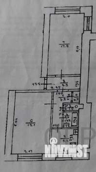 2-к квартира, вторичка, 54м2, 1/9 этаж