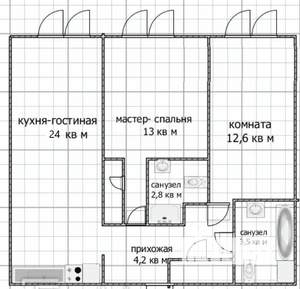 3-к квартира, вторичка, 65м2, 9/26 этаж