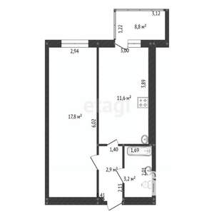 1-к квартира, вторичка, 36м2, 3/4 этаж