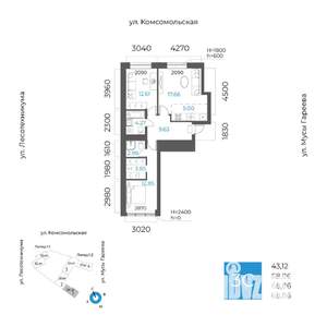 3-к квартира, вторичка, 69м2, 12/20 этаж