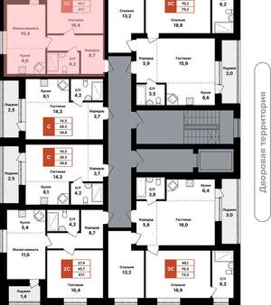 2-к квартира, вторичка, 47м2, 2/8 этаж
