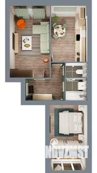 2-к квартира, вторичка, 60м2, 1/5 этаж