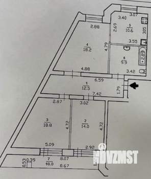 3-к квартира, вторичка, 84м2, 5/9 этаж