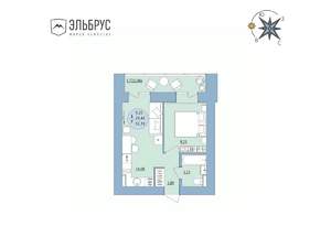 1-к квартира, вторичка, 32м2, 12/20 этаж