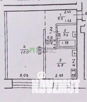 1-к квартира, вторичка, 30м2, 1/5 этаж