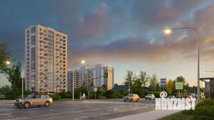 1-к квартира, строящийся дом, 40м2, 9/10 этаж