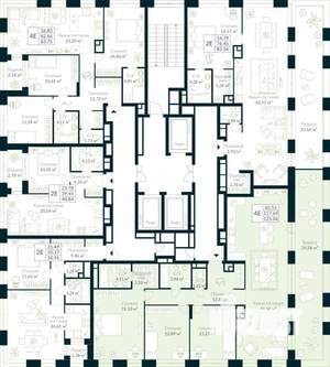 3-к квартира, строящийся дом, 125м2, 30/30 этаж