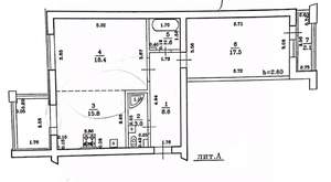 2-к квартира, вторичка, 67м2, 6/9 этаж