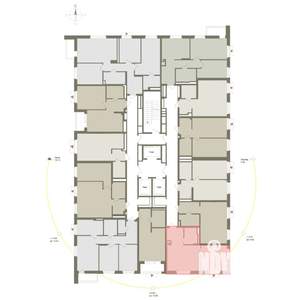 1-к квартира, вторичка, 43м2, 3/25 этаж