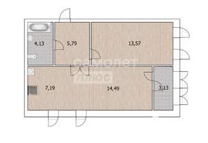2-к квартира, вторичка, 47м2, 5/6 этаж