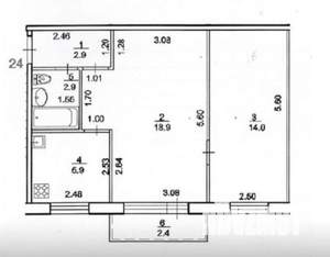 2-к квартира, вторичка, 45м2, 3/5 этаж