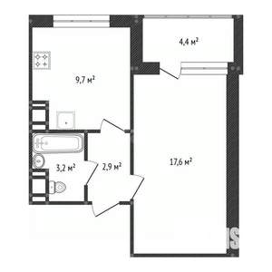 1-к квартира, вторичка, 36м2, 11/18 этаж