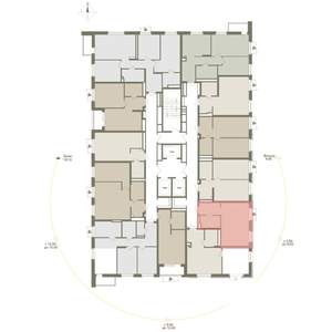 1-к квартира, вторичка, 34м2, 12/25 этаж