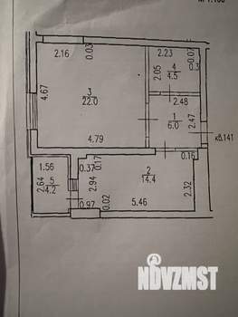 1-к квартира, вторичка, 49м2, 10/15 этаж
