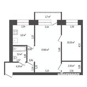 2-к квартира, вторичка, 46м2, 4/5 этаж