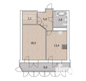 1-к квартира, вторичка, 47м2, 11/22 этаж