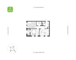 2-к квартира, вторичка, 53м2, 4/24 этаж