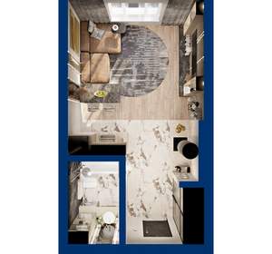Студия квартира, вторичка, 30м2, 5/25 этаж