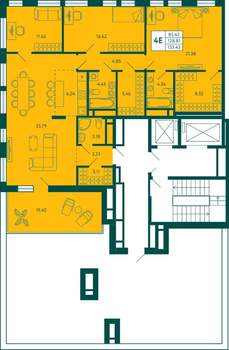 3-к квартира, строящийся дом, 133м2, 14/14 этаж