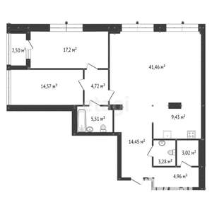 3-к квартира, вторичка, 121м2, 8/12 этаж