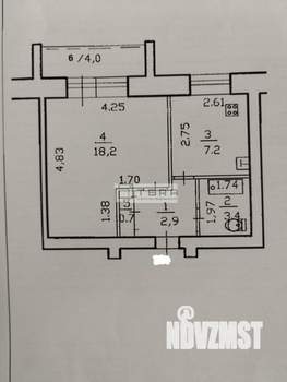 1-к квартира, вторичка, 34м2, 5/5 этаж