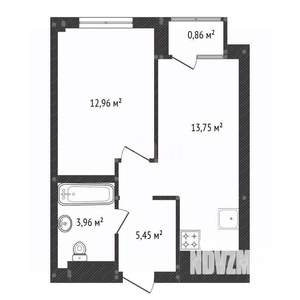 2-к квартира, вторичка, 38м2, 16/25 этаж