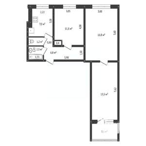 3-к квартира, вторичка, 60м2, 3/10 этаж