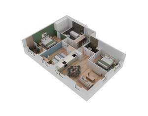 3-к квартира, вторичка, 89м2, 12/25 этаж
