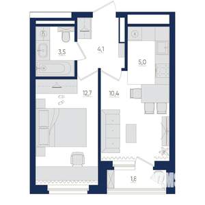 2-к квартира, вторичка, 36м2, 15/22 этаж