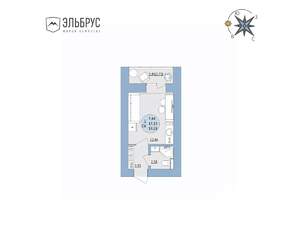 Студия квартира, вторичка, 19м2, 15/20 этаж