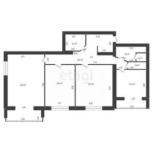 3-к квартира, вторичка, 102м2, 9/9 этаж