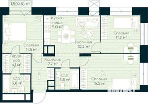 3-к квартира, вторичка, 73м2, 5/30 этаж