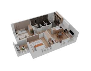 2-к квартира, вторичка, 66м2, 10/25 этаж