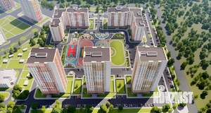 2-к квартира, строящийся дом, 54м2, 23/25 этаж