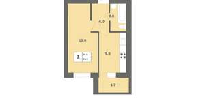 1-к квартира, вторичка, 35м2, 1/12 этаж