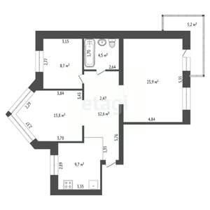 3-к квартира, вторичка, 77м2, 7/10 этаж