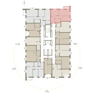 2-к квартира, вторичка, 56м2, 8/25 этаж