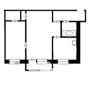 2-к квартира, вторичка, 44м2, 3/5 этаж