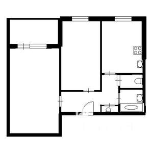 2-к квартира, вторичка, 45м2, 4/9 этаж
