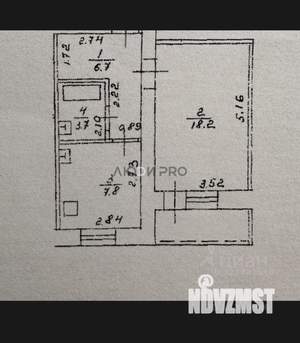 1-к квартира, вторичка, 37м2, 2/10 этаж