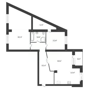 3-к квартира, вторичка, 92м2, 3/12 этаж