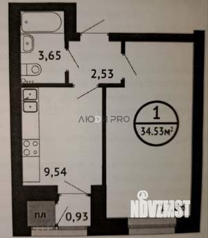1-к квартира, вторичка, 35м2, 2/8 этаж