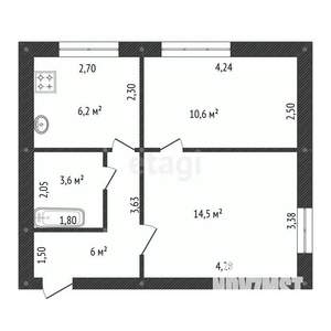 2-к квартира, вторичка, 41м2, 1/10 этаж