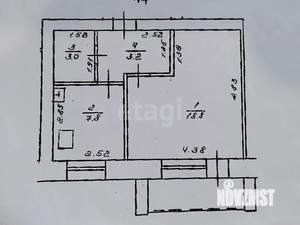 1-к квартира, вторичка, 35м2, 4/5 этаж