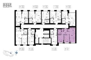 3-к квартира, вторичка, 61м2, 8/25 этаж