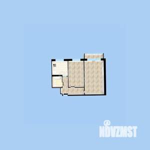 2-к квартира, вторичка, 44м2, 4/5 этаж
