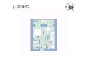 1-к квартира, вторичка, 32м2, 13/20 этаж